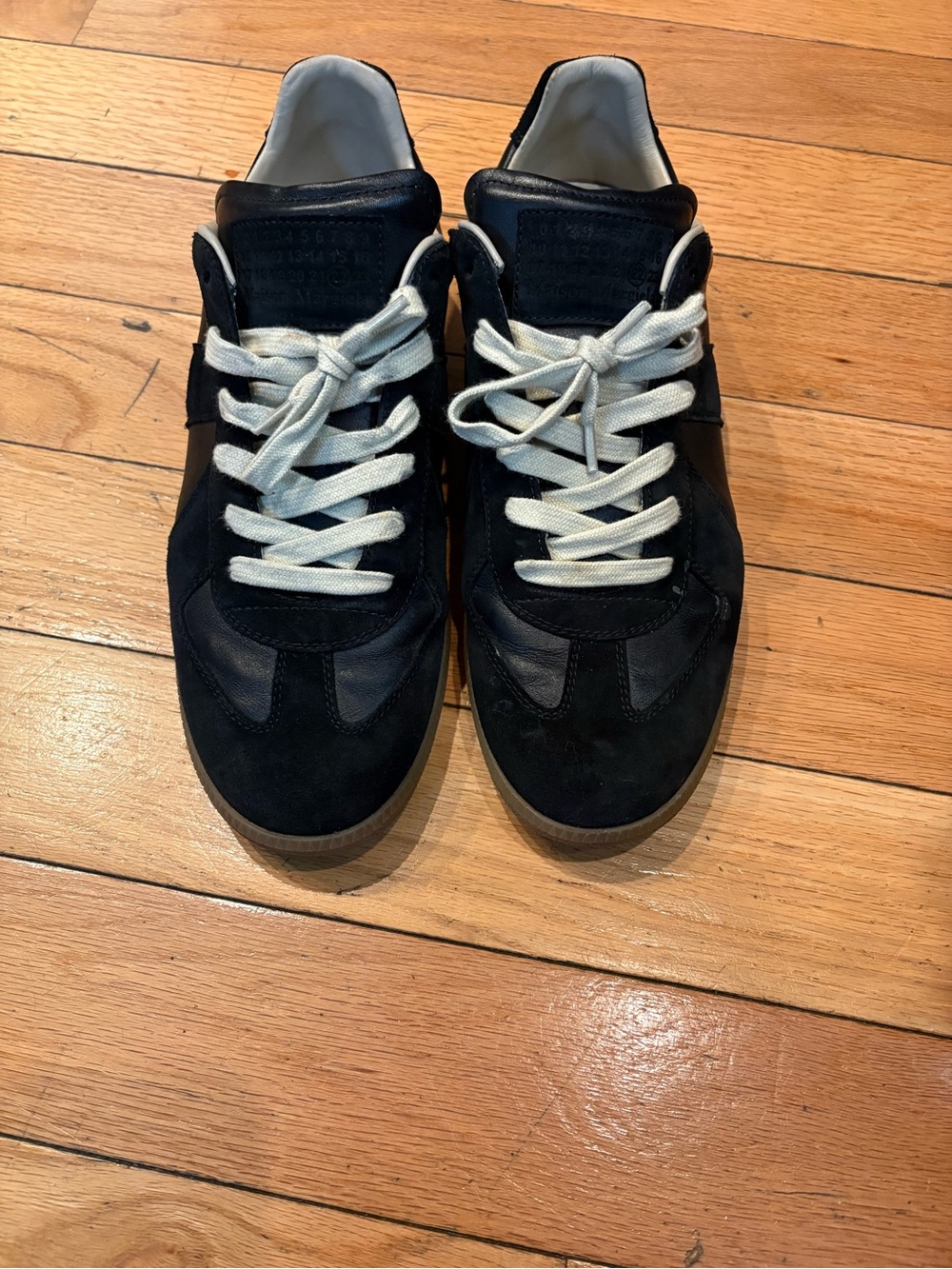 Maison Martin Margiela Black Sneakers with White Laces